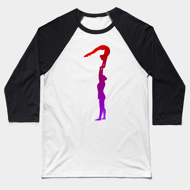 A women’s pair doing arch on high hand Baseball T-Shirt by artsyreader